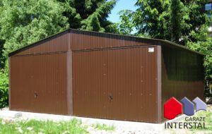 Blaszak 6 x 5 garaż z blachy akrylowej - brązowy