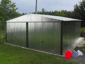 Garaże dwustanowiskowe 6x5 z blachy ocynkowanej ogniowo