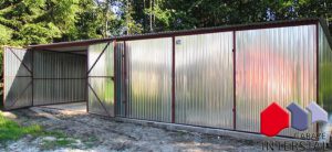 9x5 garaż z blachy ocynkowanej ogniowo