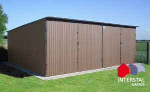 Garaż blaszak 6x5m kolor RAL 8017