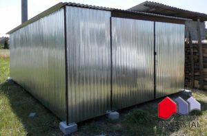 Blaszaki 4x5 brama otwierana na boki