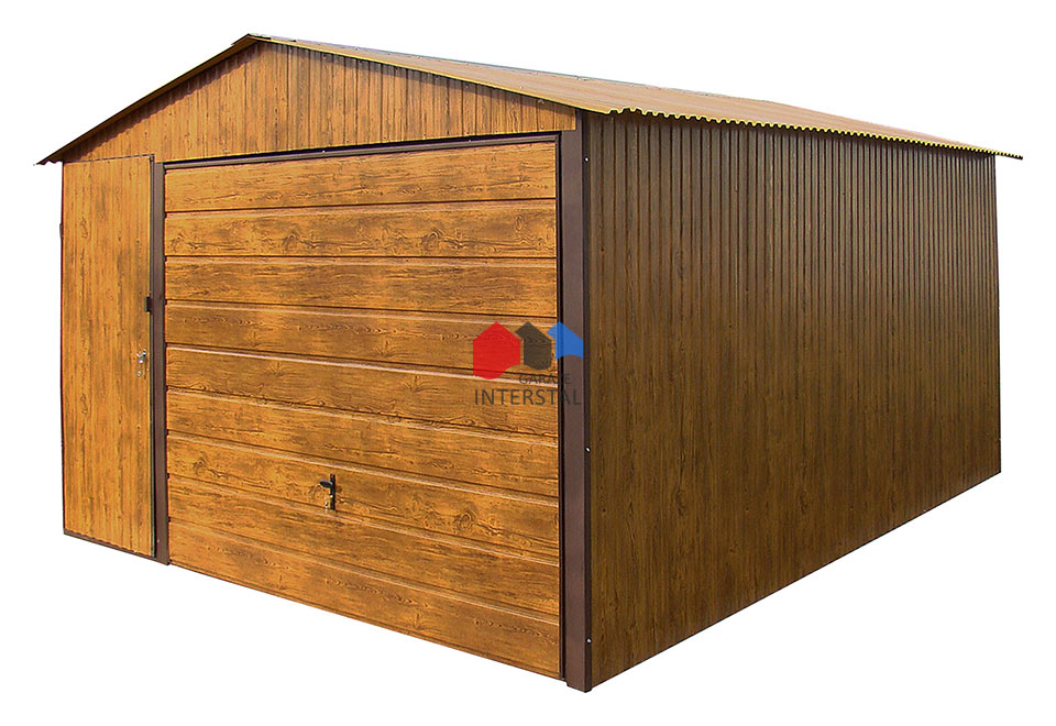 garaż drewnopodobny złoty orzech