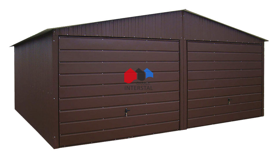 nowoczesny garaż blaszany dwuspadowy