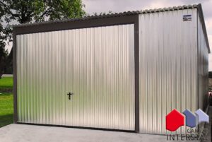 garaz blaszany brama uchylna